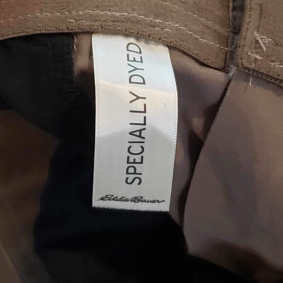 Eddie Bauer Pants Womens Size 14 Tan Khaki Straight Leg Flat Front - Picture 12 of 13